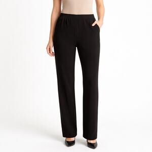 Susan Graver brown stretchy dress pants medium business casual travel